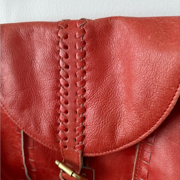 Latico Leather Orange Crossbody Satchel - Picture 5 of 7